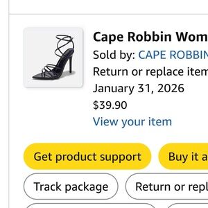 Cape Robbin Black Lace-Up Heels